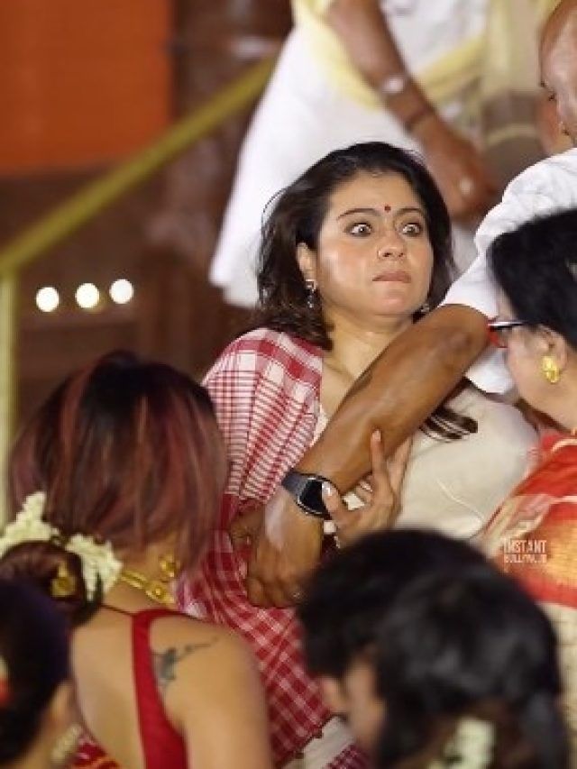 दुर्गा पंडाल में अचानक से काजोल को किसने खींचा? बिहेवियर देख चौंकी एक्ट्रेस, Video