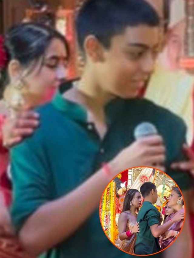 पंड‍ित जी ने काजोल के बेटे से लगवाया जयकारा, देखकर खुश एक्ट्रेस, बजाई ताली