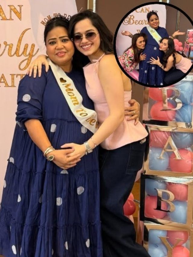 भारती ने बेबी शावर में फ्लॉन्ट किया Baby Bump, नेवी ब्लू ड्रेस में सुंदर लगीं गोला की मम्मी