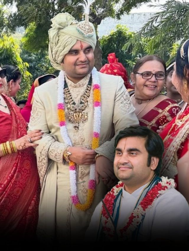 कथावाचक इंद्रेश उपाध्याय बने 'दूल्हा', घुड़चढ़ी में छाया राजसी अंदाज, PHOTOS