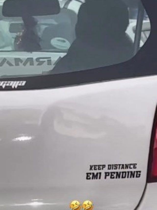 EMI बाकी है, दूरी बनाएं रखें...कार पर लगे स्टिकर ने खींचा लोगों का ध्यान, पोस्ट वायरल
