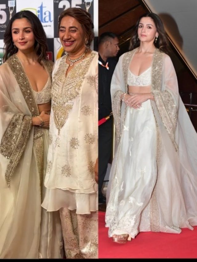 डीप नेकलाइन ब्लाउज पर लहंगा पहन छा गईं आलिया भट्ट, ITA Awards में लूटी महफिल