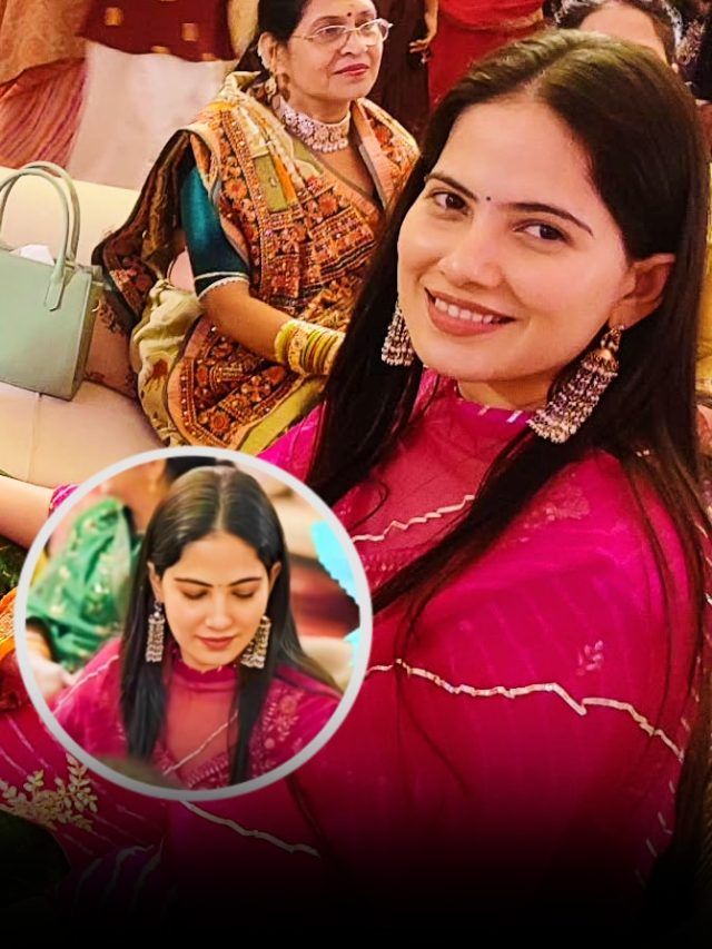 लंबे-लंबे टोकरी वाले ईयररिंग पहन कथावाचक की शादी में गईं जया किशोरी, गुलाबी सूट भी था खास