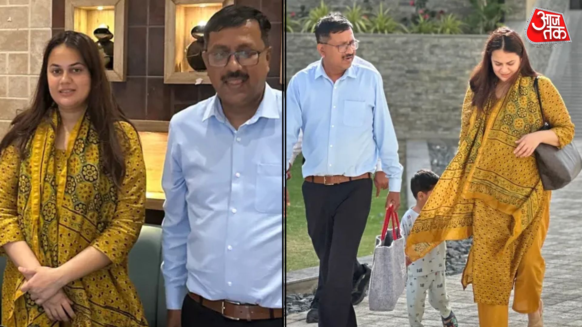 IAS टीना डाबी का सिंपल लुक, बच्चे का हाथ थामे आईं नजर, पति भी दिखे साथ