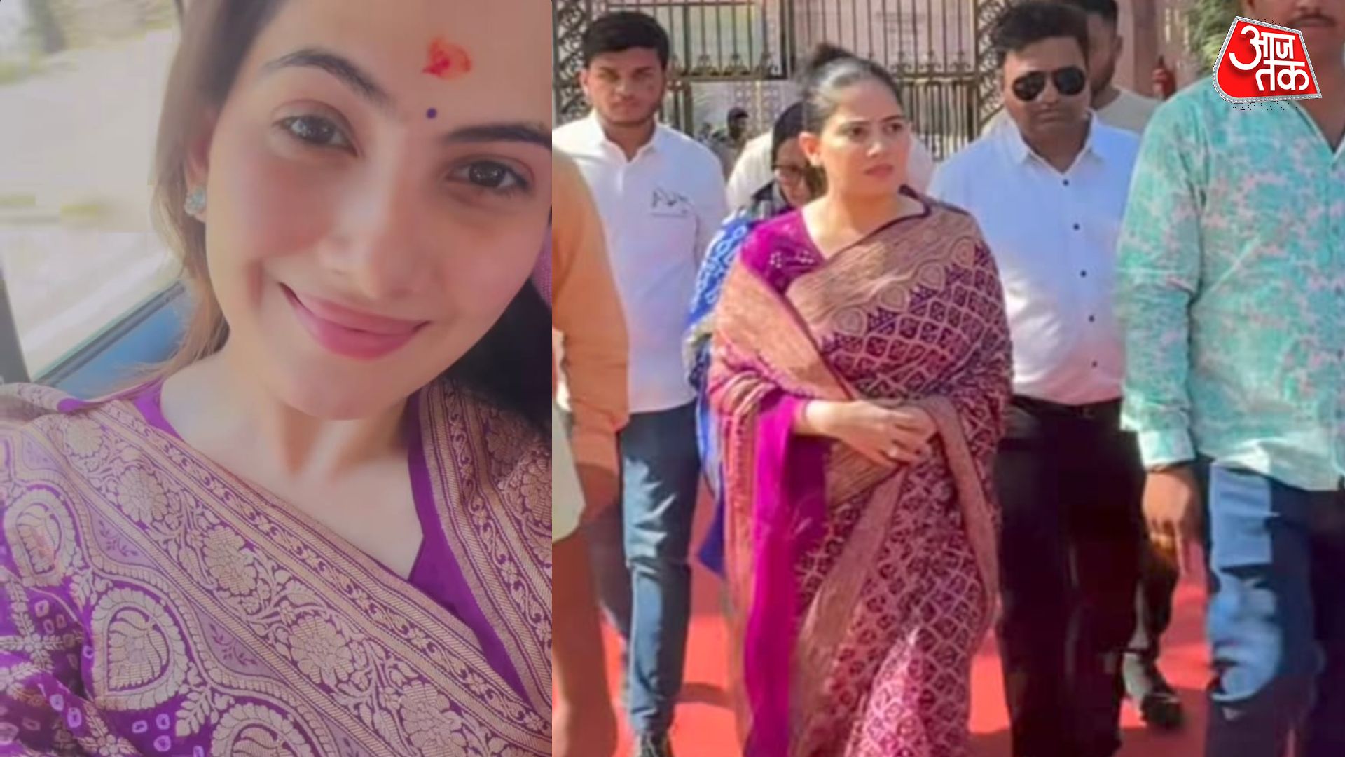 जया किशोरी का बनारसी साड़ी लुक छाया! सादगी भरे अंदाज में पहुंची नलखेड़ा