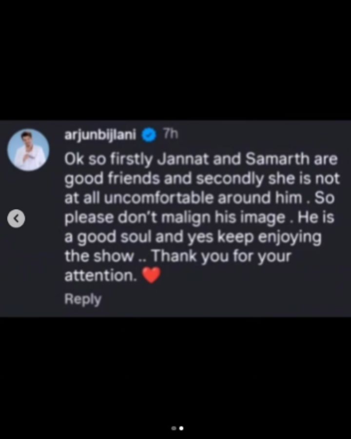 जन्नत को जबरन छुआ? हीरो की हुई इमेज खराब, दोस्त ने बताया सच - Arjun bijlani said jannat zubair not uncomfortable around samarth jurel laughter chefs tmovh